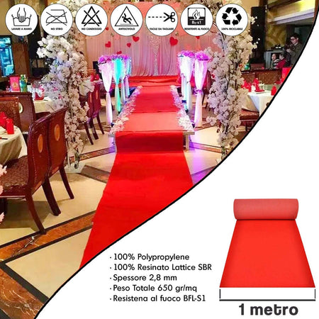 Tappeto-Rosso-Lungo-per-Festa-Matrimonio-Natalizio---Passatoia-Rossa-Natalizia-per-Cerimonia-Red-Carpet