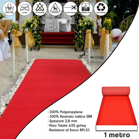 Tappeto-Rosso-Lungo-per-Festa-Matrimonio-Natalizio---Passatoia-Rossa-Natalizia-per-Cerimonia-Red-Carpet