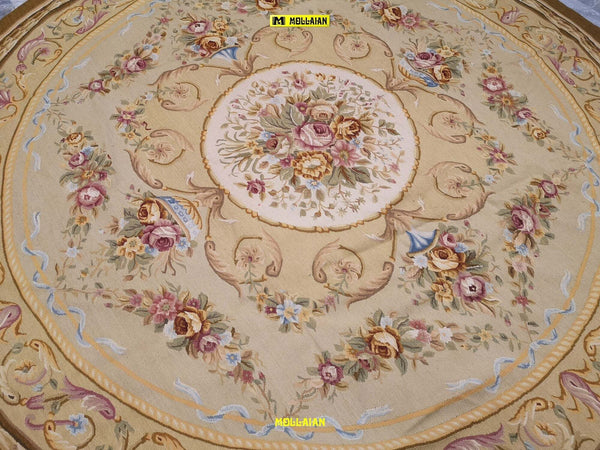 Tappeto Rotondo Extra Fine Aubusson 245x245cm Cina Beige - Sabbia - Tortora Originale Unico Con Certificato Casa e cucina/Tessili per la casa/Tappeti e tappetini/Tappeti Mollaian Tappeti - Lecce, Commerciovirtuoso.it