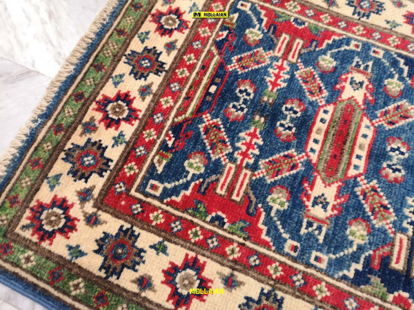 Tappeto Scendiletto Multicolore Verdee Kazak Ziegler Scendiletto 88x58cm Frange Corte Casa e cucina/Tessili per la casa/Tappeti e tappetini/Scendiletto Mollaian Tappeti - Lecce, Commerciovirtuoso.it
