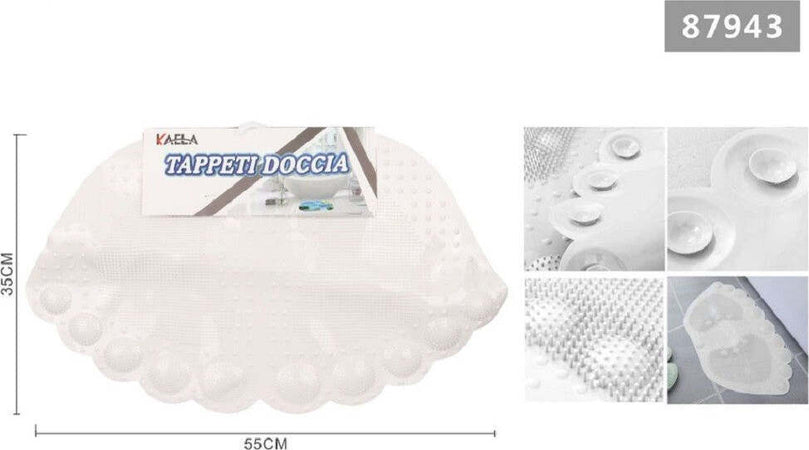Tappeto Tappetino Antiscivolo Impronte Vasca Bagno Doccia 55x35cm Bianco 87943 Casa e cucina/Bagno/Accessori per il bagno/Accessori per la doccia/Tappetini Trade Shop italia - Napoli, Commerciovirtuoso.it