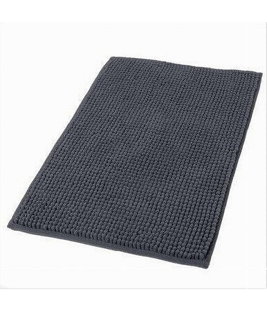 Tappeto Tappetino Antiscivolo Per Bagno Arredo 40 X 70cm Nero Grigio Scuro 69743