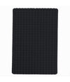 Tappeto Tappetino Antiscivolo Per Bagno Arredo 69x39cm Nero Con Quadratini 69775