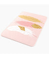 Tappeto Tappetino Antiscivolo Per Bagno Arredo Accessorio Rosa Con Piume 69791