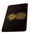 Tappeto Tappetino Antiscivolo Tessuto Bagno Arredo 40x60cm Nero Con Ananas 69750