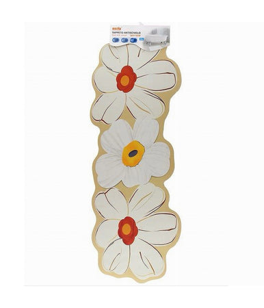 Tappeto Tappetino Arredo Da Bagno 38x118cm Con Motivo Floreale Antiscivolo 87224