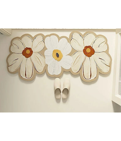 Tappeto Tappetino Arredo Da Bagno 38x118cm Con Motivo Floreale Antiscivolo 87224