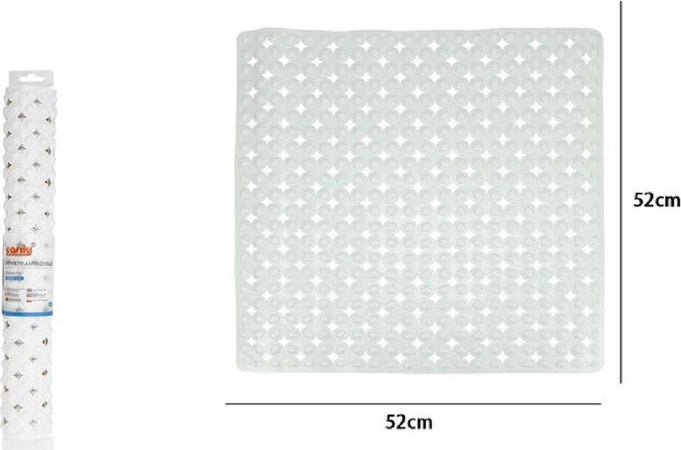 Tappeto Tappetino Bianco Antiscivolo Per Vasca Da Bagno Doccia 52 X 52 Cm 79756 Casa e cucina/Bagno/Accessori per il bagno/Accessori per la doccia/Tappetini Trade Shop italia - Napoli, Commerciovirtuoso.it