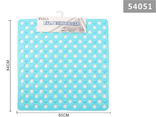 Tappeto Tappetino Doccia Antiscivolo Quadrato 50x54cm Vasca Bagno 54051 Azzurro Casa e cucina/Bagno/Accessori per il bagno/Accessori per la doccia/Tappetini Trade Shop italia - Napoli, Commerciovirtuoso.it