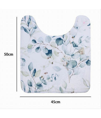 Tappeto Tappetino Girowater Arredo Bagno 45x50cm Fantasia Con Fiori Foglie 87061