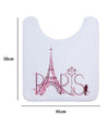 Tappeto Tappetino Girowater Arredo Da Bagno Bianco Decorata Scritta Paris 87047