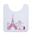 Tappeto Tappetino Girowater Arredo Da Bagno Bianco Decorata Scritta Paris 87047