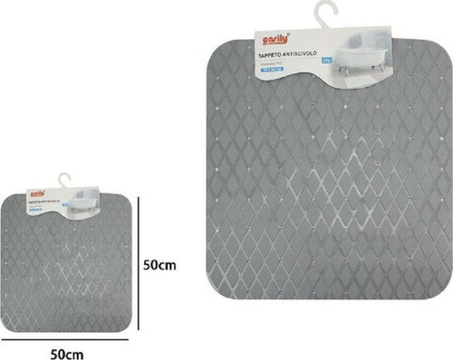 Tappeto Tappetino In Pvc Antiscivolo Per Vasca Bagno Doccia 50x50cm 79731 Grigio Casa, arredamento e bricolage > Accessori Bagno > Tappeti Doccia Trade Shop italia - Napoli, Commerciovirtuoso.it