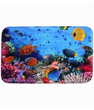 Tappeto Tappetino In Tessuto Arredo Bagno Antiscivolo Stile Marino 40x60cm 79442