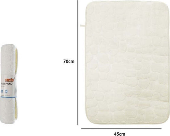 Tappeto Tappetino In Tessuto Effetto Sassi Per Arredo Bagno 45x70cm 79927 Bianco Casa, arredamento e bricolage > Arredamento > Tappeti Trade Shop italia - Napoli, Commerciovirtuoso.it