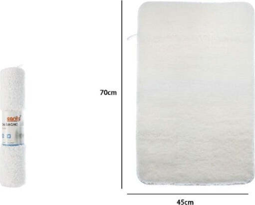 Tappeto-Tappetino-In-Tessuto-Morbido-Per-Arredo-Bagno-45-X-70-Cm-Bianco-79921