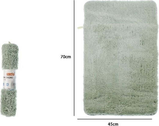 Tappeto-Tappetino-In-Tessuto-Morbido-Per-Arredo-Bagno-45x70cm-Colore-Verde-79923