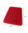 Tappeto Tappetino In Tessuto Per Bagno Arredo 45x75 Cm Effetto Sassi Rosso 69935