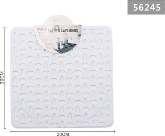 Tappeto-Tappetino-Per-Lavello-Lavandino-Quadrato-Cucina-30x30cm-Bianco-56245