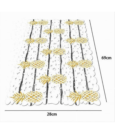 Tappeto Tappetino Per Vasca Bagno Doccia 28 X 69 Cm Antiscivolo Con Ananas 69921