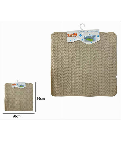 Tappeto Tappetino Pvc Antiscivolo Per Vasca Bagno Doccia Quadrato 50x50 Cm 59317