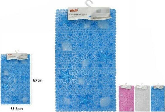 Tappeto-Tappetino-Pvc-Forme-Marine-Antiscivolo-Vasca-Bagno-Doccia-67x36cm-59627