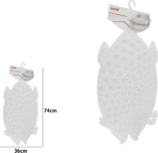 Tappeto-Tappetino-Pvc-Pesce-Bianco-Antiscivolo-Vasca-Bagno-Doccia-74x36-Cm-59614