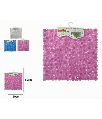Tappeto Tappetino Quadrato Antiscivolo Per Vasca Da Bagno Doccia 50 X 50cm 59322