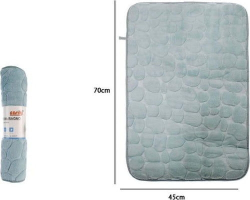 Tappeto Tappetino Tessuto Effetto Sassi Per Arredo Bagno 45 X 70cm 79931 Azzurro Casa, arredamento e bricolage > Arredamento > Tappeti Trade Shop italia - Napoli, Commerciovirtuoso.it