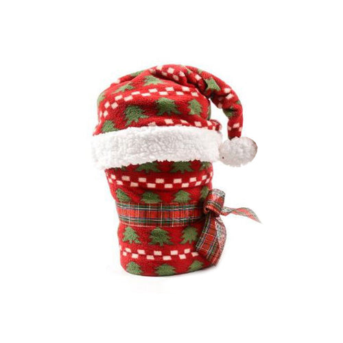 Coperta natalizia con cappello per decorazioni natalizie