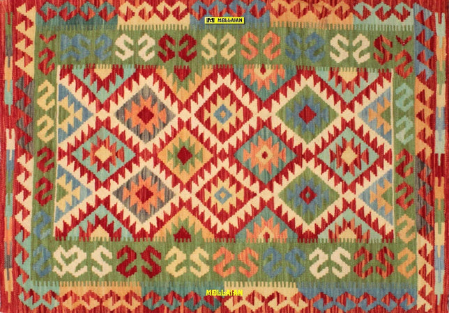 Tappetp Kilim Orientale Originale Vaziri Melange 150x102cm Tappeto Unico Con Certificato Lana, Colori Vegetali Melange, Disegno Moderno, Double Face Casa e cucina/Tessili per la casa/Tappeti e tappetini/Tappeti Mollaian Tappeti - Lecce, Commerciovirtuoso.it