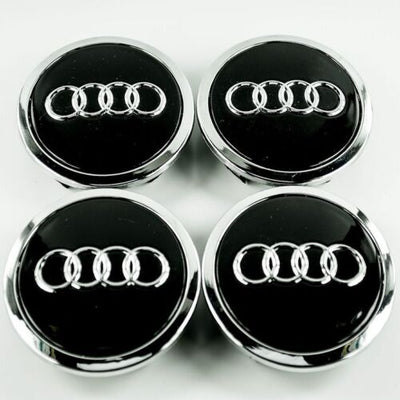 Set Tappi copri mozzo Cerchi in Lega Coprimozzo 61mm Compatibili Audi A3 A1 A4 A5 A6 Q5 Q7