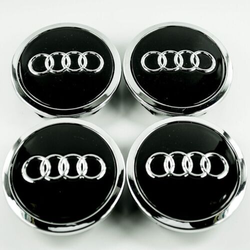 Set Tappi copri mozzo Cerchi in Lega Coprimozzo 61mm Compatibili Audi A3 A1 A4 A5 A6 Q5 Q7