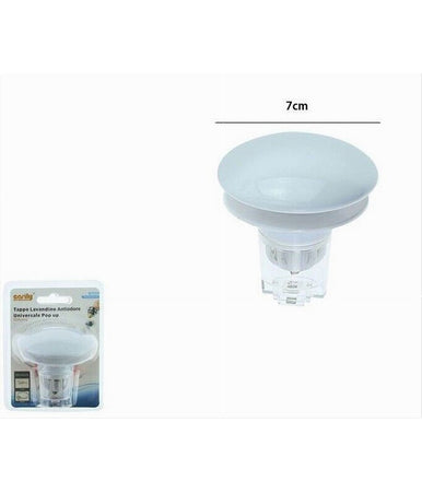 Tappo Di Scarico Per Lavandino Bagno Antiodore Universale Pop Up Bianco 7cm 87384