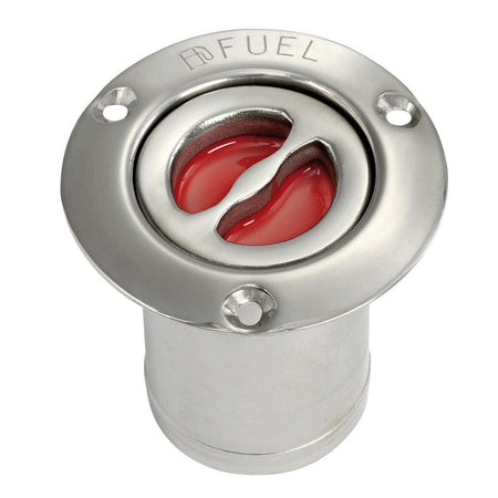 Tappo inox imbarco Fuel 80 mm dritto