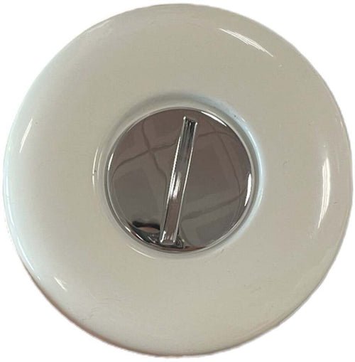 Tappo ottone bianco con vite e rosone, da 1/2