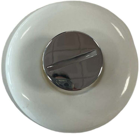 Tappo ottone bianco con vite e rosone, da 1/2