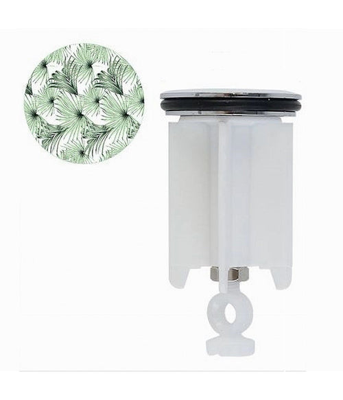 Tappo Per Lavandino Bagno Lavabo Bidet Universale 40mm Con Motivo Tropicale 87280
