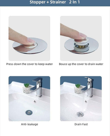 Tappo Pop Up Per Piletta Lavandino Bidet Lavabo Bagno Filtro Valvola Click Clack Fai da te/Attrezzature per cucine e bagni/Attrezzature per bagni/Rubinetti per docce e vasche da bagno e parti/Parti per rubinetti/Troppopieno Trade Shop italia - Napoli, Commerciovirtuoso.it