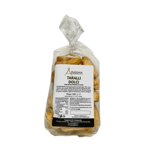 Taralli dolci pugliesi al vino da 200 g. - Pugghia