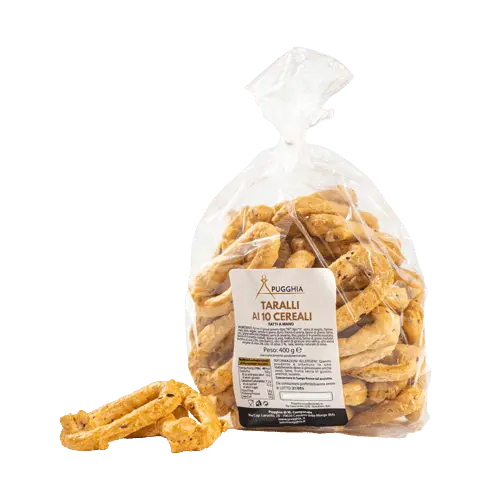 Taralli Pugliesi 10 Cereali da 400 g. - Pugghia