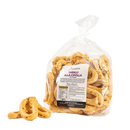 Taralli Pugliesi alla Cipolla da 400 g. - Pugghia