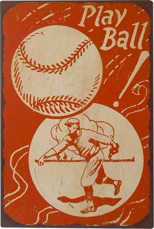 Targa Decorativa Stile Industriale Play Ball in Metallo Design Vintage Con Ganci in Metallo Casa e cucina/Decorazioni per interni/Accessori decorativi/Targhe e cartelli Ideart - Valdilana, Commerciovirtuoso.it