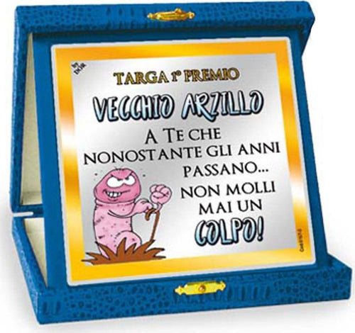 Targa in Alluminio Primo Premio Vecchio Arzillo targa premio divertente idea regalo Casa e cucina/Decorazioni per interni/Accessori decorativi/Targhe e cartelli Kondorama - Martinsicuro, Commerciovirtuoso.it
