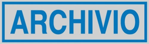 Targhetta adesiva - ARCHIVIO - 165x50 mm - Cartelli Segnalatori [multipack] 10 pezzi Fai da te/Ferramenta/Numeri civici targhe e cartelli/Targhe per il nome Eurocartuccia - Pavullo, Commerciovirtuoso.it