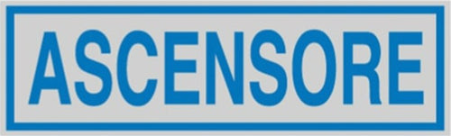 Targhetta adesiva - ASCENSORE - 165x50 mm - Cartelli Segnalatori [multipack] 10 pezzi Fai da te/Ferramenta/Numeri civici targhe e cartelli/Targhe per il nome Eurocartuccia - Pavullo, Commerciovirtuoso.it