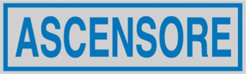 Targhetta adesiva - ASCENSORE - 165x50 mm - Cartelli Segnalatori [multipack] 10 pezzi Fai da te/Ferramenta/Numeri civici targhe e cartelli/Targhe per il nome Eurocartuccia - Pavullo, Commerciovirtuoso.it