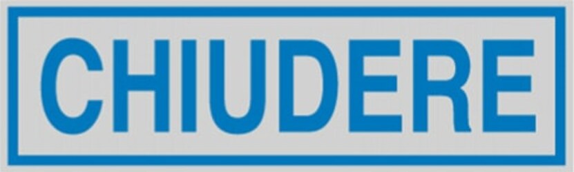 Targhetta adesiva - CHIUDERE - 165x50 mm - Cartelli Segnalatori [multipack] 10 pezzi Fai da te/Ferramenta/Numeri civici targhe e cartelli/Targhe per il nome Eurocartuccia - Pavullo, Commerciovirtuoso.it