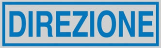 Targhetta adesiva - DIREZIONE - 165x50 mm - Cartelli Segnalatori [multipack] 10 pezzi Fai da te/Ferramenta/Numeri civici targhe e cartelli/Targhe per il nome Eurocartuccia - Pavullo, Commerciovirtuoso.it