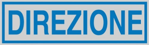 Targhetta adesiva - DIREZIONE - 165x50 mm - Cartelli Segnalatori [multipack] 10 pezzi Fai da te/Ferramenta/Numeri civici targhe e cartelli/Targhe per il nome Eurocartuccia - Pavullo, Commerciovirtuoso.it